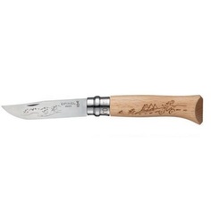 Нож Opinel №8 VRI Animalia Cyclists (велосипедисты), рукоять дуб, длина 8,5см