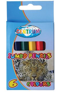 Карандаши цветные "Zoo", короткие, 6 цветов Centrum