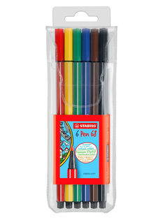 Фломастеры "Stabilo Pen 68. Metallic", 6 цветов