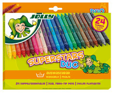 Фломастеры "Superstars Duo", 24 цвета Jolly