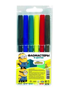Фломастеры на воднойоснове "Миньоны", 6 цветов Centrum