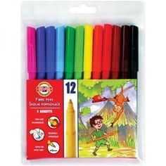 Фломастеры "Fibre Pens", 12 цветов Centrum