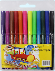 Фломастеры "Паровозик с мишкой", 12 цветов Miraculous