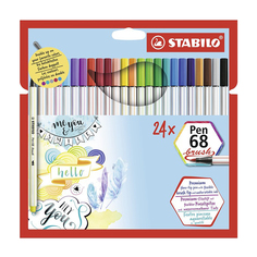 Фломастеры "Pen 68", 24 цвета Stabilo