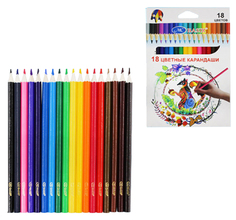 Карандаши цветные "Птица и Белка", 18 цветов Miraculous