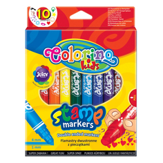 Фломастеры двойные для штампов "Stamp", 10 штук Colorino