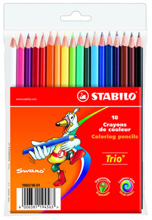 Набор цветных карандашей Trio, 18 цветов Stabilo
