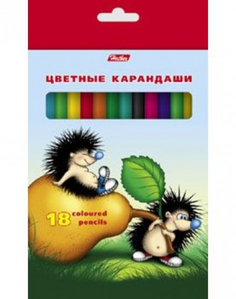 Карандаши цветные "Ежики", 18 цветов Hatber