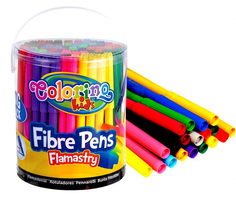 Набор фломастеров Colorino в пластиковом ведерке, 96 штук, 12 цветов