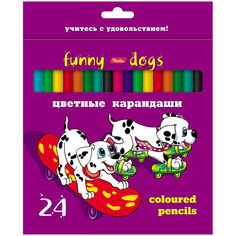 Карандаши цветные "Далматинцы", 24 цвета Hatber