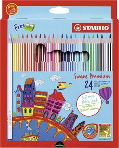 Набор цветных карандашей "Stabilo Swans Premium Editional", 24 цвета