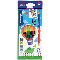 Карандаши цветные "SuperSoft. Duo", 12 штук, 24 цвета Berlingo