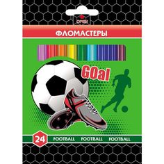 Фломастеры "Football", 24 цвета Hatber