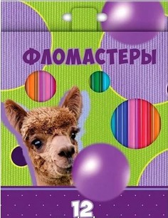 Фломастеры "Альпака", 12 цветов Hatber