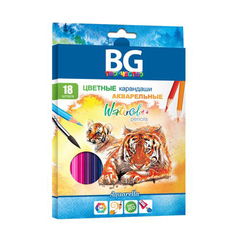 Карандаши цветные "Aquarella" с эффектом акварели, 18 цветов BG®