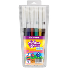 Фломастеры "Coloring", 6 цветов Luxor