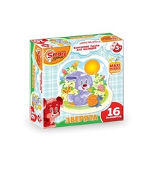 Контурный макси-пазл Зверята. Зайчик, 16 элементов Smart Games