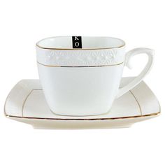 Чайный набор на 6 персон "Снежная королева" 240мл (12пр.) Коралл