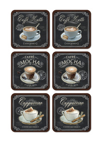 Набор из 6 костеров, 10х30 Декоративная жесть