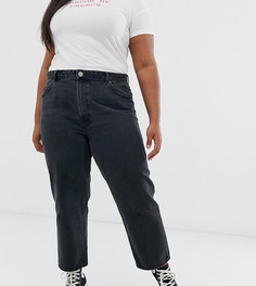Черные прямые джинсы из переработанных материалов ASOS DESIGN Curve Florence-Черный