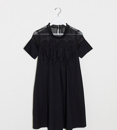 Свободное платье с короткими рукавами Y.A.S Tall-Черный