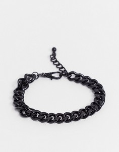 Черный цепочный браслет ASOS DESIGN 10 мм
