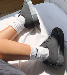 Черные кроссовки на платформе со шнуровкой ASOS DESIGN-Черный