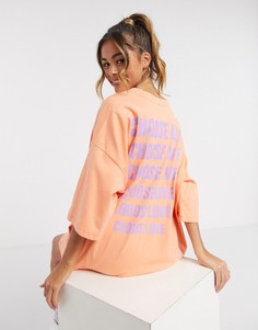 Оранжевое платье из органического хлопка Help Refugees Choose Love-Оранжевый