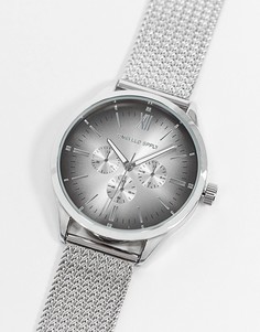 Серебристые часы из нержавеющей стали ASOS DESIGN-Серебряный