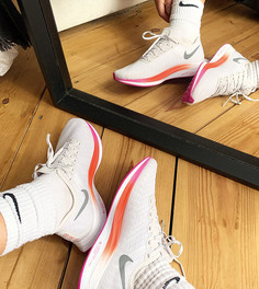 Бело-розовые кроссовки Nike Running Pegasus Turbo-Белый
