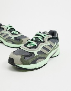 Серо-зеленые кроссовки adidas Originals Temper Run-Серый
