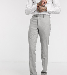 Твидовые брюки узкого кроя Harry Brown Tall wedding-Серый
