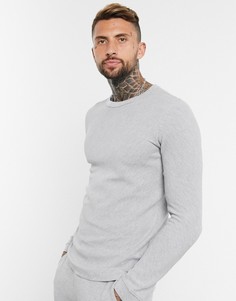 Серый джемпер с круглым вырезом Bersh ka Bershka
