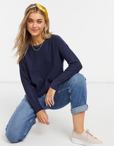 Свободный джемпер с круглым вырезом Brave Soul-Темно-синий