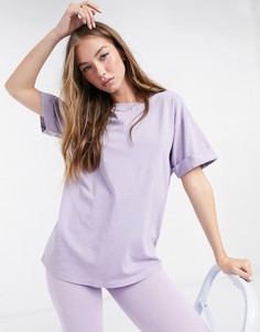 Футболка от комплекта лавандового цвета с отворотами на рукавах ASOS DESIGN-Серый