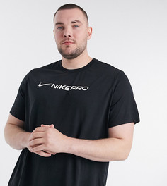 Черная футболка с логотипом Nike Plus Pro Training-Черный