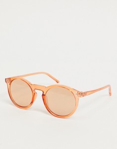 Оранжевые круглые солнцезащитные очки ASOS DESIGN-Оранжевый