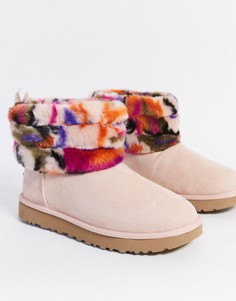 Стеганые ботинки UGG-Розовый