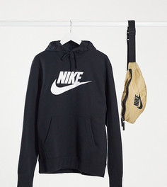 Худи черного цвета с крупным логотипом Nike Tall Club-Черный