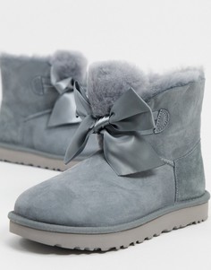 Серые ботинки с бантиком UGG-Серый