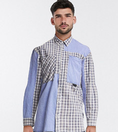 Голубая рубашка в клетку Reclaimed Vintage inspired-Синий