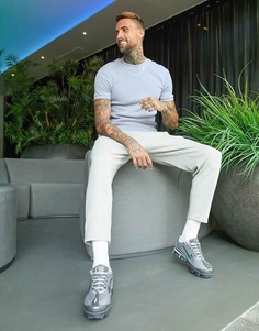 Футболка из вафельного трикотажа ASOS DESIGN-Синий