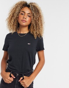 Черная футболка классического кроя Tommy Jeans-Черный