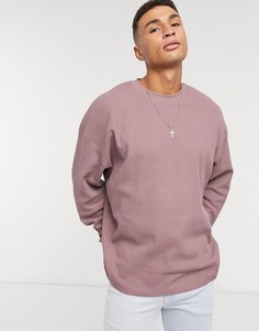 Фиолетовая oversized-футболка с длинными рукавами ASOS DESIGN-Фиолетовый