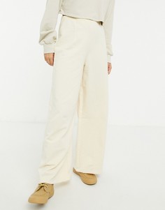 Широкие трикотажные брюки со складками ASOS DESIGN-Серый