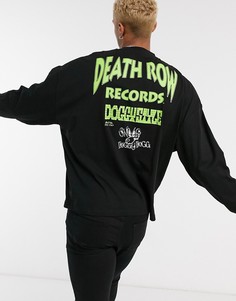 Черная футболка в стиле oversized с принтом ASOS DESIGN-Черный