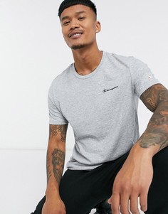 Серая футболка с логотипом Champion-Серый