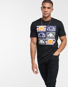 Полосатая футболка в стиле оversized темно-синего цвета ellesse-Темно-синий