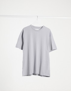 Серая меланжевая oversize-футболка Topman-Серый