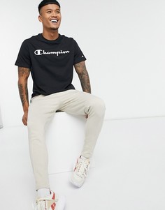 Темно-синяя футболка с логотипом Champion-Темно-синий